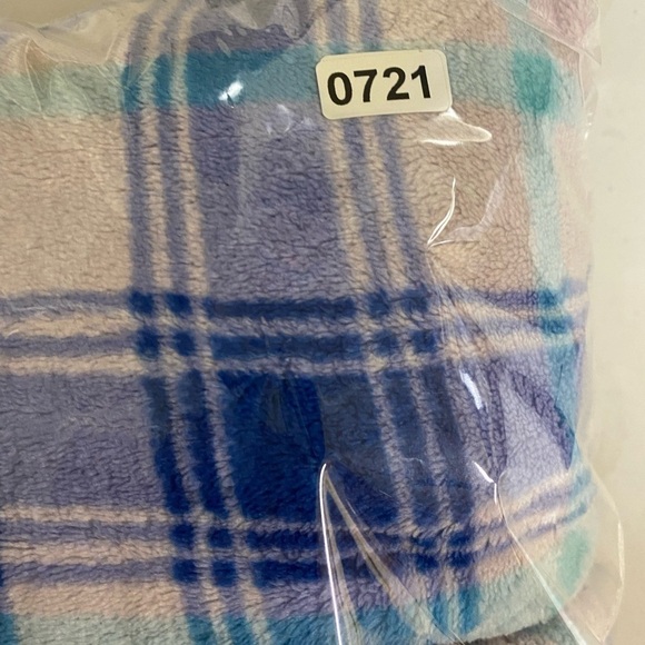 Pink K Women's Plush Plaid Pajama Pants Sleepwear M - Picture 9 of 9